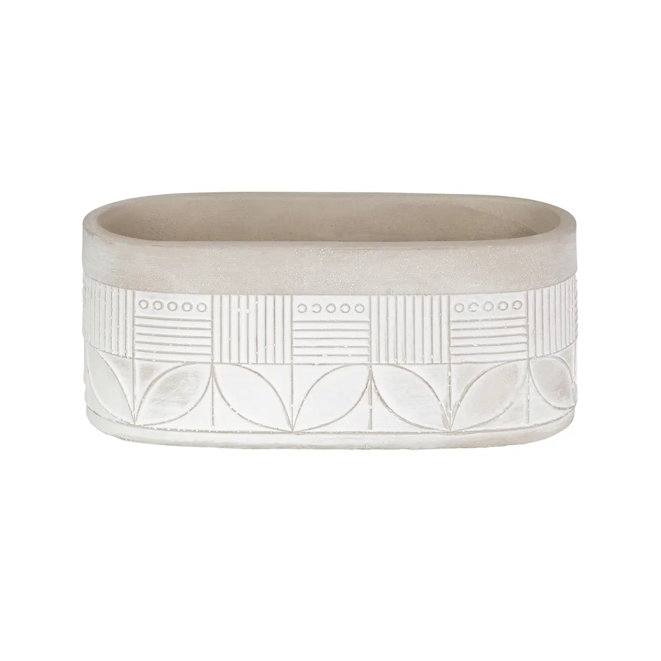 FLOREIRA 22 CM BETON ART - KONKRET/BRANCO - Foto 1