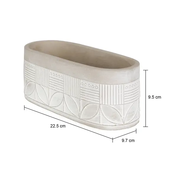 FLOREIRA 22 CM BETON ART - KONKRET/BRANCO - Foto 6