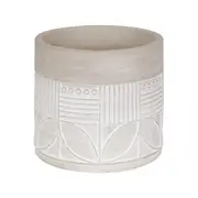 CACHEPÔ 12 CM BETON ART - KONKRET/BRANCO - Foto 1