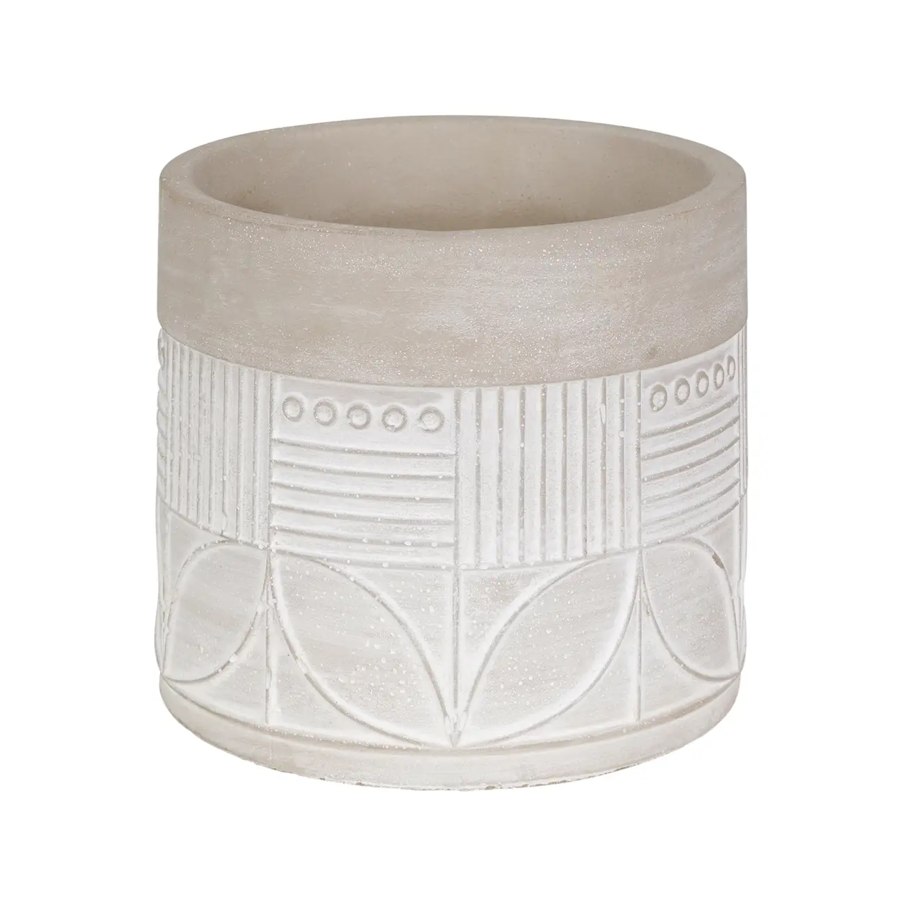 CACHEPÔ 12 CM BETON ART - KONKRET/BRANCO - Foto 1