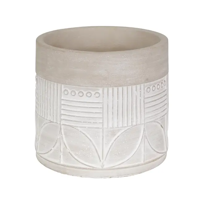 CACHEPÔ 12 CM BETON ART - KONKRET/BRANCO - Foto 1