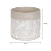 CACHEPÔ 12 CM BETON ART - KONKRET/BRANCO - Foto 5