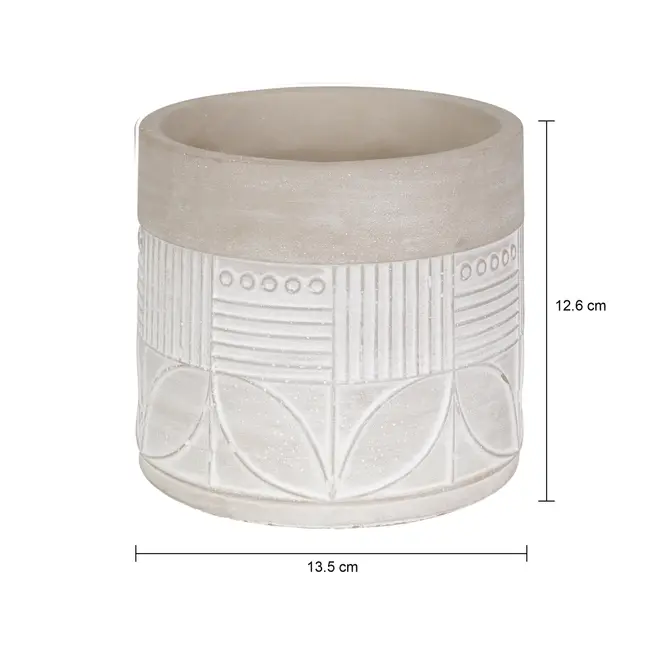 CACHEPÔ 12 CM BETON ART - KONKRET/BRANCO - Foto 5