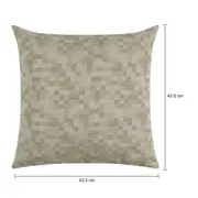 CAPA PARA ALMOFADA 43 CM X 43 CM GLANCE - LATTE/NATURAL - Foto 5