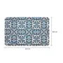 LUGAR AMERICANO 43 CM X 28 CM FOLKSY BLOOM - BRANCO/AZUL - Foto 5