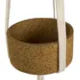 CACHEPÔ SUSPENSO 17 CM PALHA CAFÉ - FIBRA CLARA - Foto 3