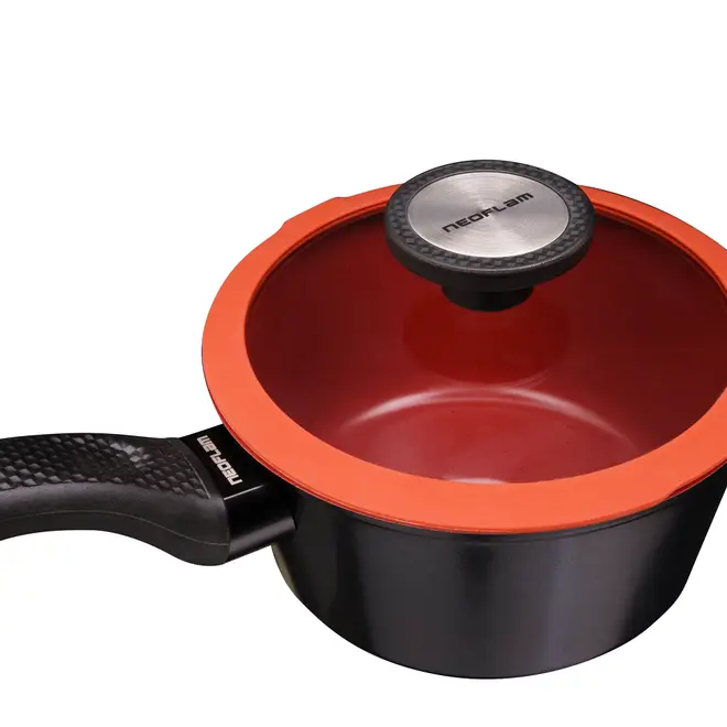PANELA INDUÇÃO 18 CM DE CHEF - PRETO/TERRACOTA - Foto 4