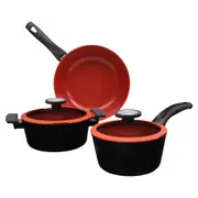 PANELA INDUÇÃO 18 CM DE CHEF - PRETO/TERRACOTA - Foto 6