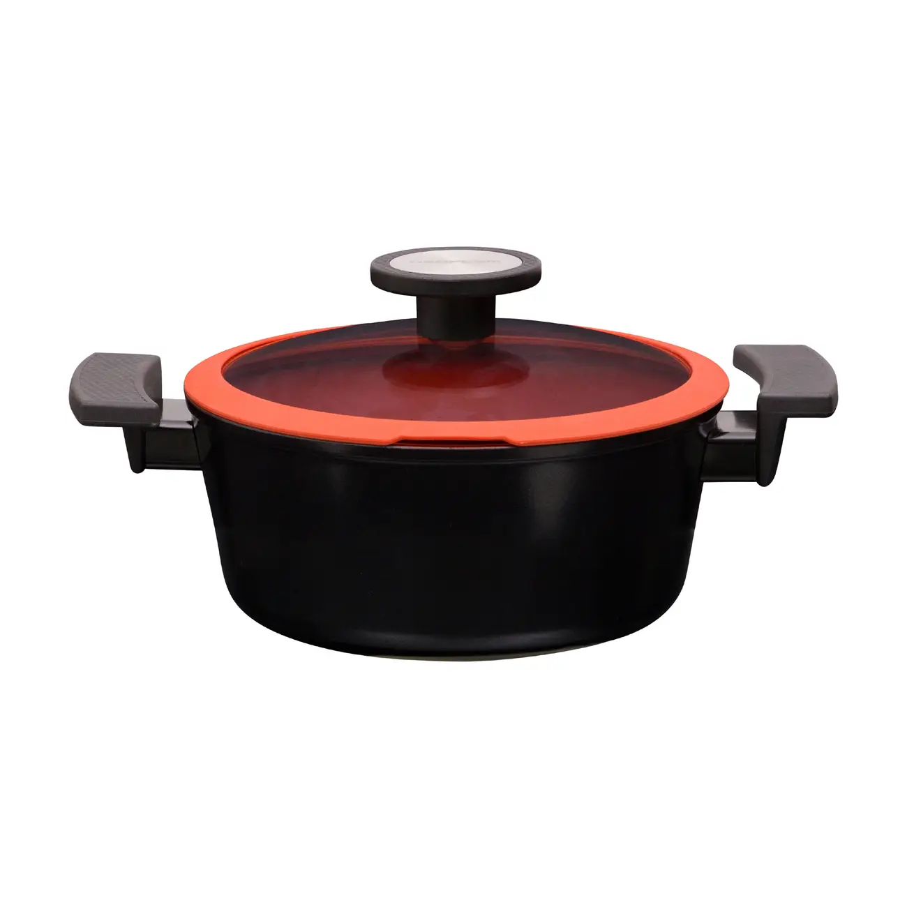 CAÇAROLA INDUÇÃO 20 CM DE CHEF - PRETO/TERRACOTA - Foto 1