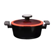 CAÇAROLA INDUÇÃO 20 CM DE CHEF - PRETO/TERRACOTA - Foto 1