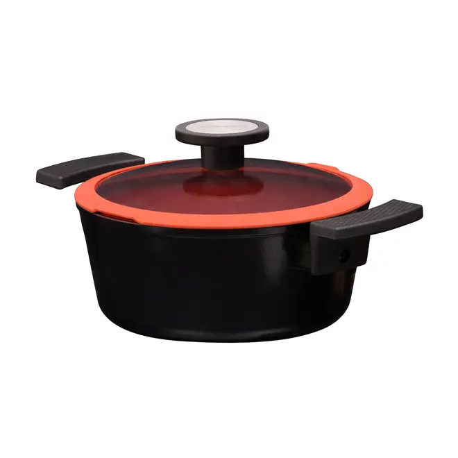 CAÇAROLA INDUÇÃO 20 CM DE CHEF - PRETO/TERRACOTA - Foto 3