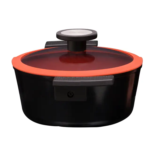 CAÇAROLA INDUÇÃO 20 CM DE CHEF - PRETO/TERRACOTA - Foto 4