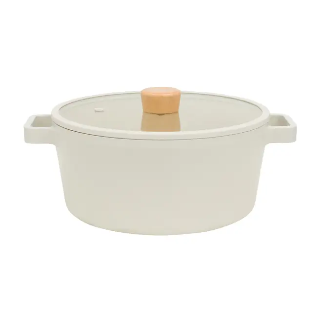CAÇAROLA INDUÇÃO 24 CM FIKA - BEGE/PINUS NATURAL - Foto 1