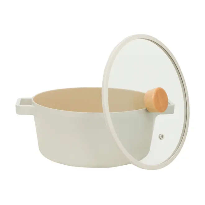 CAÇAROLA INDUÇÃO 24 CM FIKA - BEGE/PINUS NATURAL - Foto 2