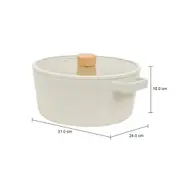 CAÇAROLA INDUÇÃO 24 CM FIKA - BEGE/PINUS NATURAL - Foto 21