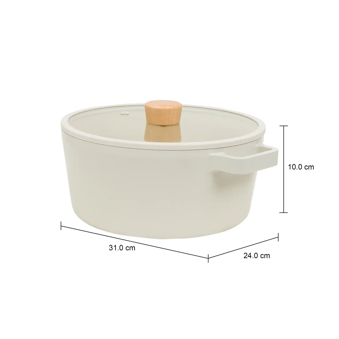 CAÇAROLA INDUÇÃO 24 CM FIKA - BEGE/PINUS NATURAL - Foto 21