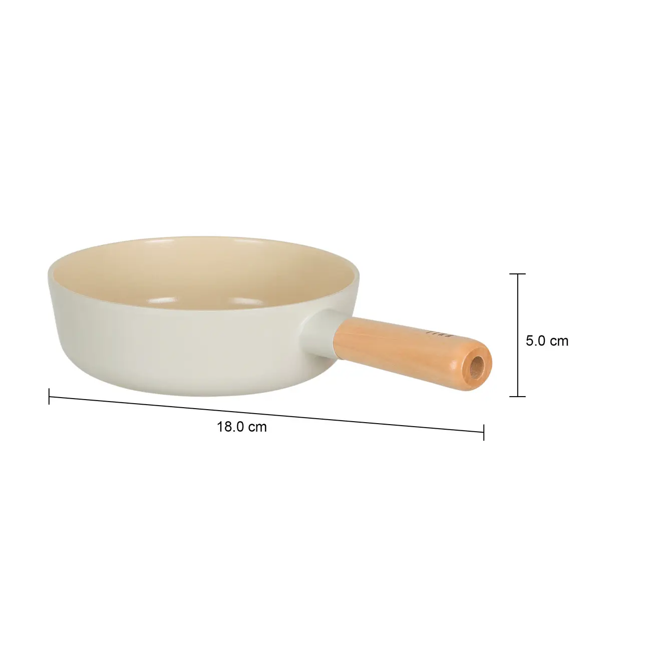 FRIGIDEIRA INDUÇÃO 18 CM FIKA - BEGE/PINUS NATURAL - Foto 13