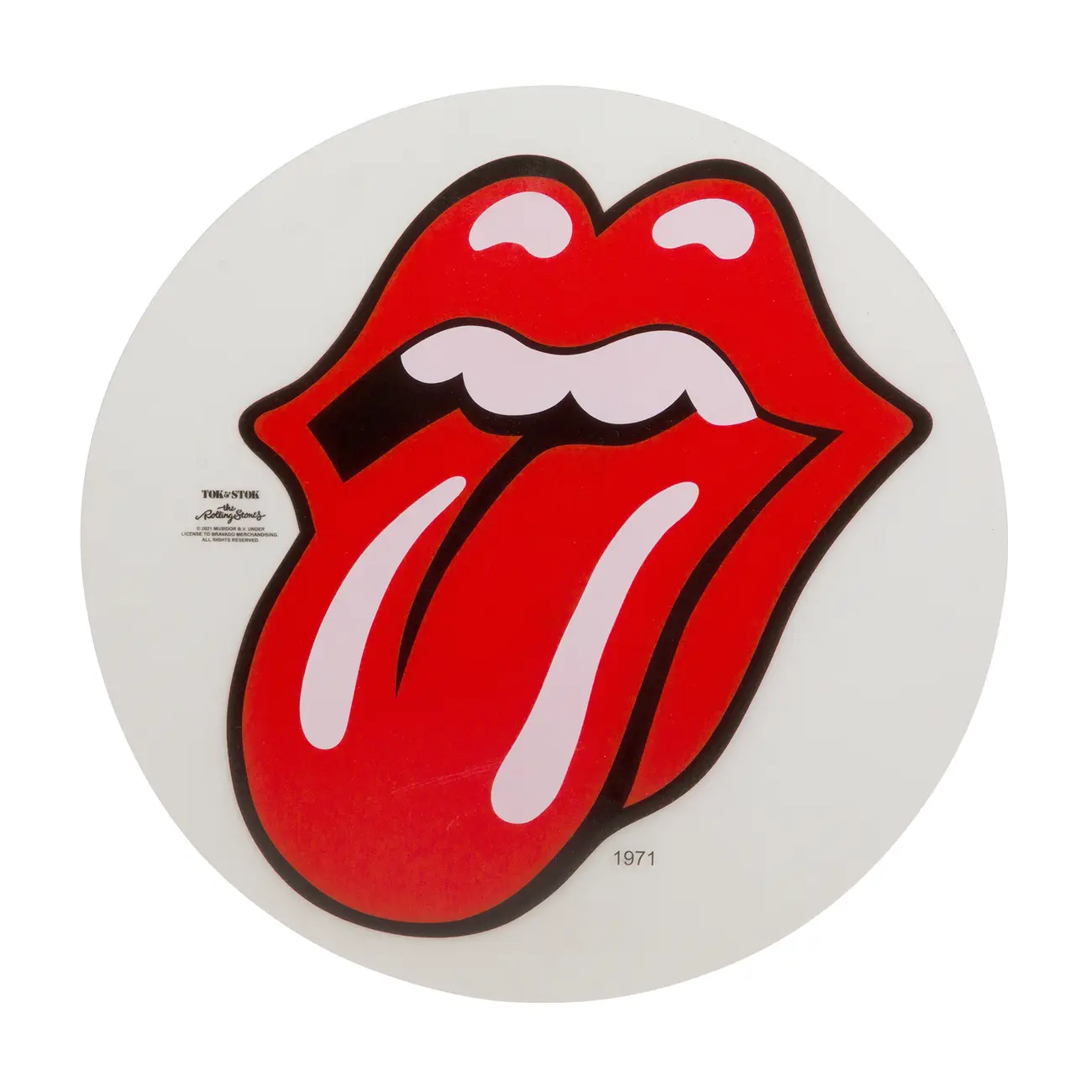LUGAR AMERICANO 35 CM ROCK HISTORY - BRANCO TRANSLUCIDO/VERMELHO - Foto 1