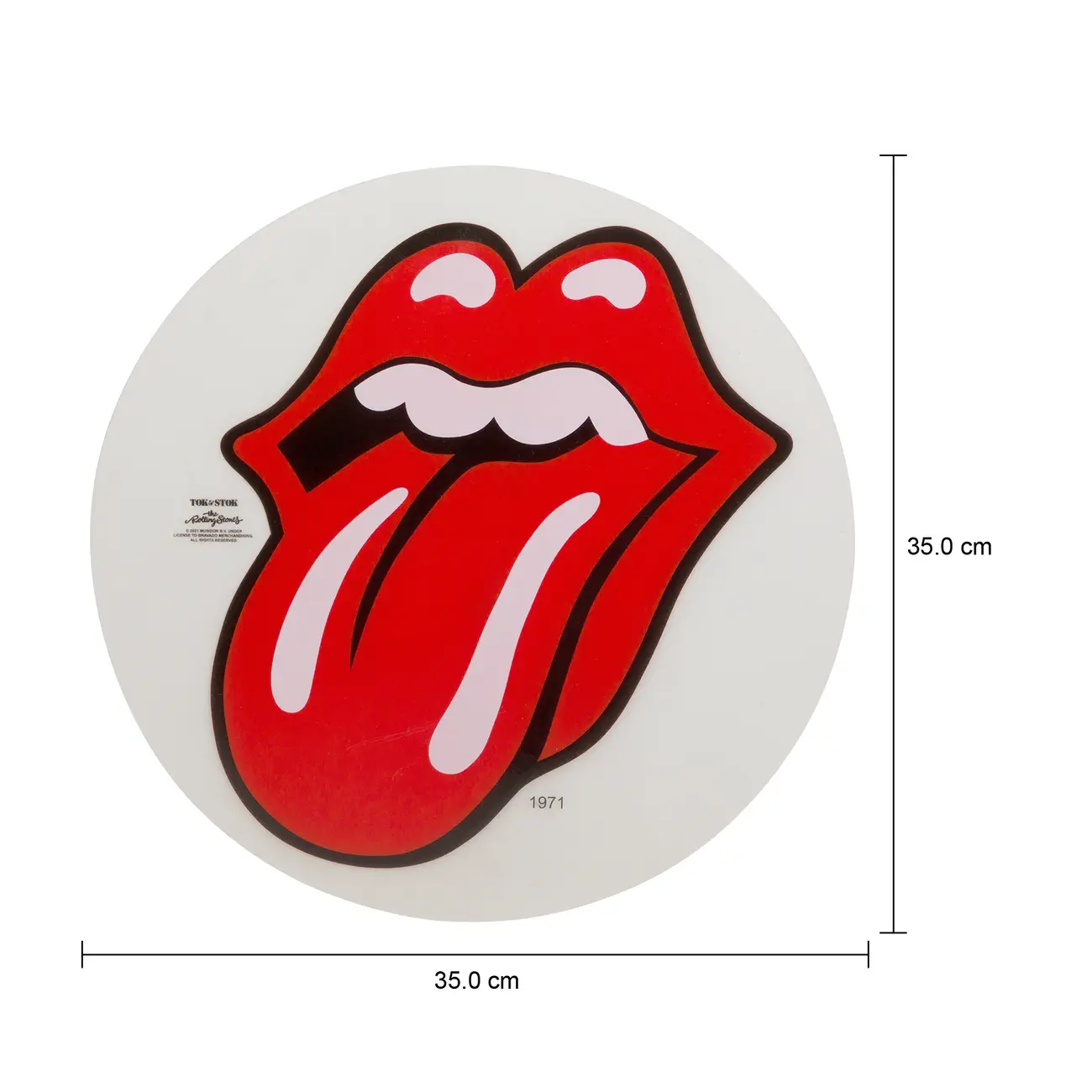 LUGAR AMERICANO 35 CM ROCK HISTORY - BRANCO TRANSLUCIDO/VERMELHO - Foto 6