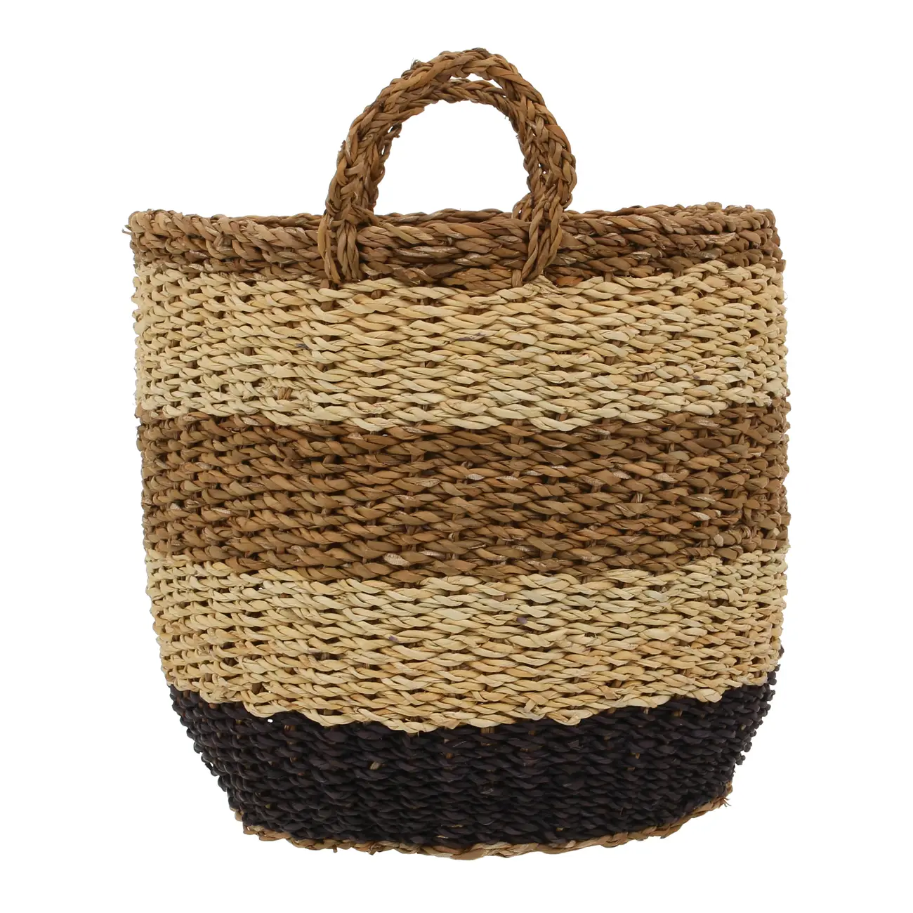 CESTO 40 CM X 40 CM X 35 CM THYPA - FIBRA CLARA/PRETO - Foto 4