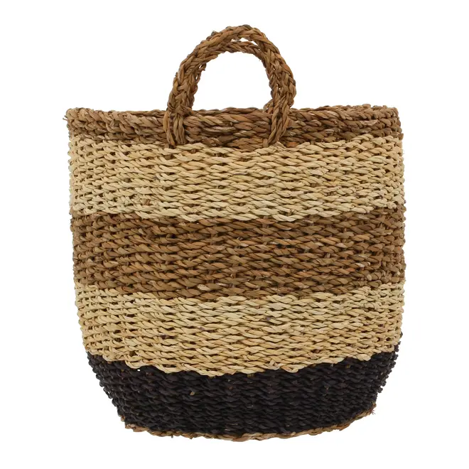 CESTO 40 CM X 40 CM X 35 CM THYPA - FIBRA CLARA/PRETO - Foto 4