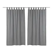 CORTINA 2 PEÇAS 1,30 M X 2,30 M RAYÉE - BLEU CENDRÉ/NATURAL - Foto 1