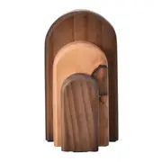 APARADOR DE LIVROS COM 2 LELLO - NOZES/AMÊNDOA - Foto 3