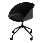 CADEIRA HOME OFFICE CONCA - PRETO/PRETO - Foto 1
