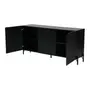 BUFFET 3 PORTAS 1,65 M X 40 CM RIBS - PRETO/PRETO - Foto 7
