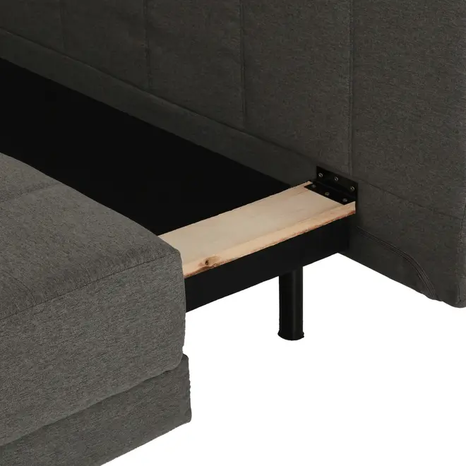 SOFÁ-CAMA 3 LUGARES CLAP - CINZA/PRETO - Foto 14