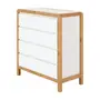 CÔMODA 4 GAVETAS 90 CM X 45 CM KANT - BRANCO/AMÊNDOA - Foto 2