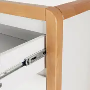 CÔMODA 4 GAVETAS 90 CM X 45 CM KANT - BRANCO/AMÊNDOA - Foto 5