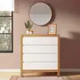 CÔMODA 4 GAVETAS 90 CM X 45 CM KANT - BRANCO/AMÊNDOA - Foto 10
