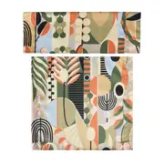 ASSENTO/ENCOSTO JARDIM IDÍLICO PARA ESTRUTURA DE CADEIRA LEME - PRETO/MULTICOR - Foto 1