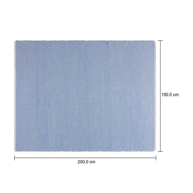 TAPETE 1,50 M X 2 M VIRA E VOLTA - NATURAL/AZUL ESCURO - Foto 7