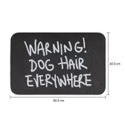 CAPACHO 40 CM X 60 CM O FANTÁSTICO MUNDO DO JIMMY WARNING - PRETO/BRANCO - Foto 5