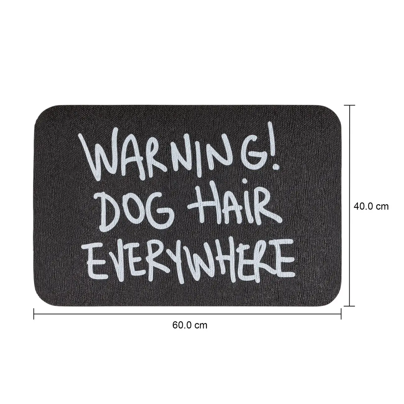 CAPACHO 40 CM X 60 CM O FANTÁSTICO MUNDO DO JIMMY WARNING - PRETO/BRANCO - Foto 5