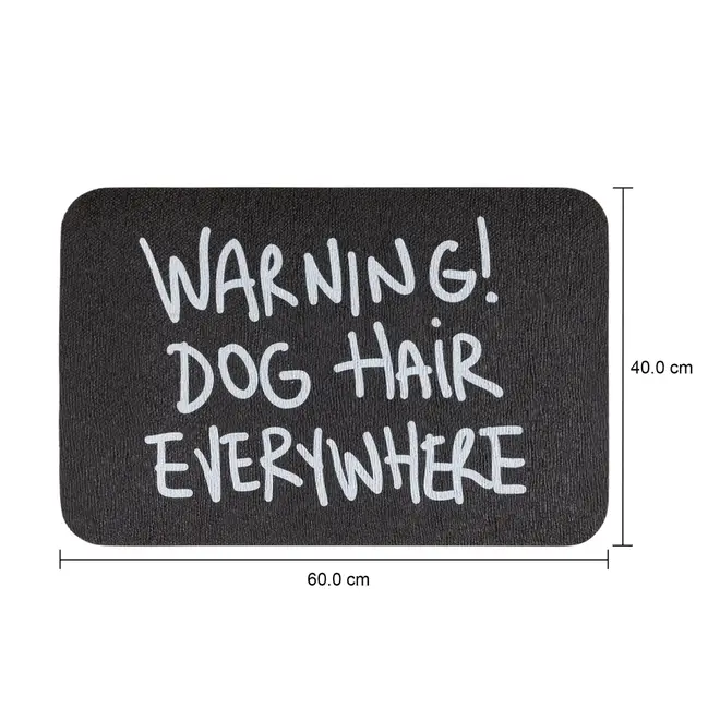 CAPACHO 40 CM X 60 CM O FANTÁSTICO MUNDO DO JIMMY WARNING - PRETO/BRANCO - Foto 5