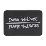 CAPACHO 40 CM X 60 CM O FANTÁSTICO MUNDO DO JIMMY DOGS WELCOME - PRETO/BRANCO - Foto 1