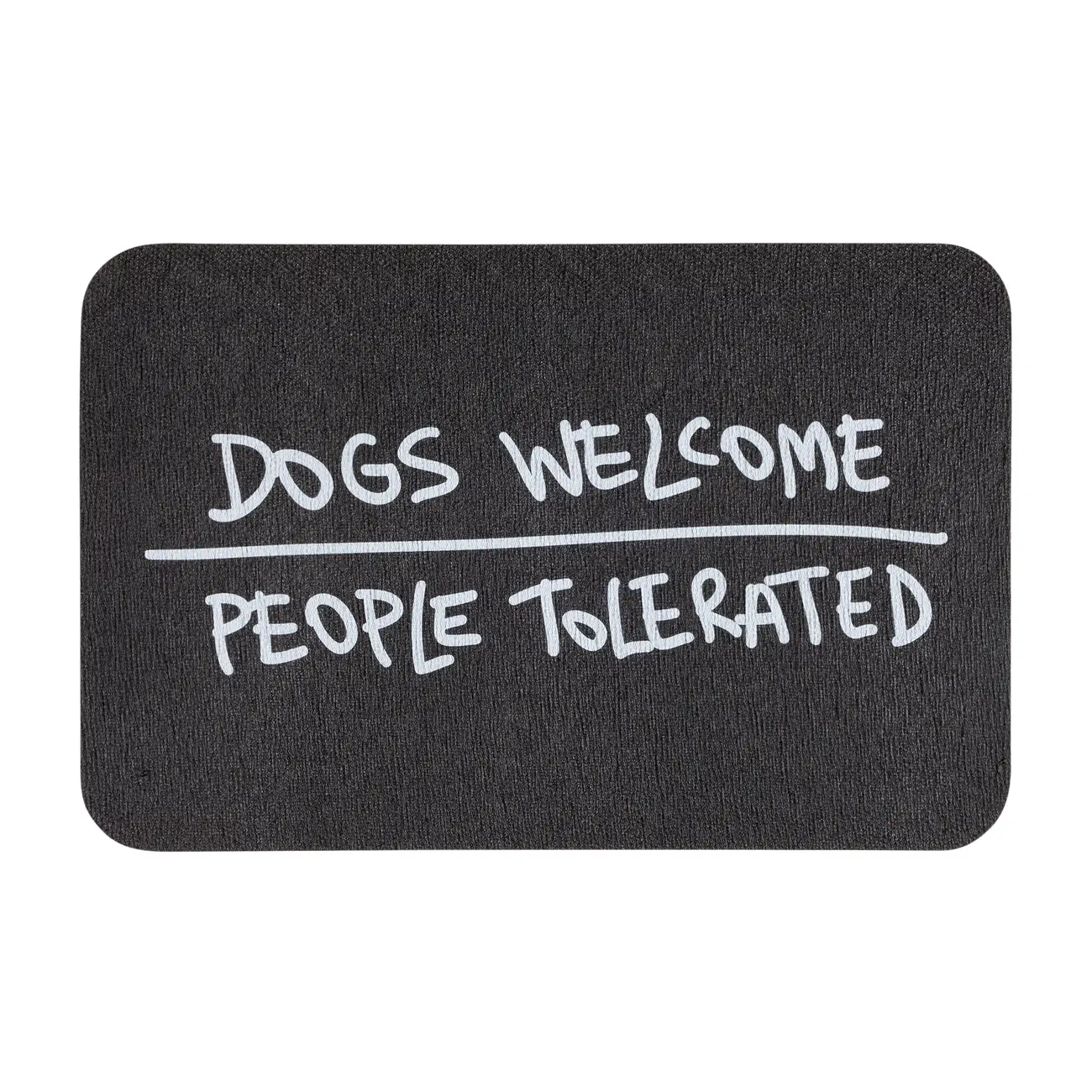 CAPACHO 40 CM X 60 CM O FANTÁSTICO MUNDO DO JIMMY DOGS WELCOME - PRETO/BRANCO - Foto 1