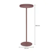 MESA LATERAL ALTA REDONDA 20 CM MULE - RUBY MOCHA - Foto 4