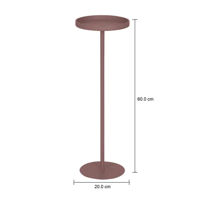 MESA LATERAL ALTA REDONDA 20 CM MULE - RUBY MOCHA - Foto 4
