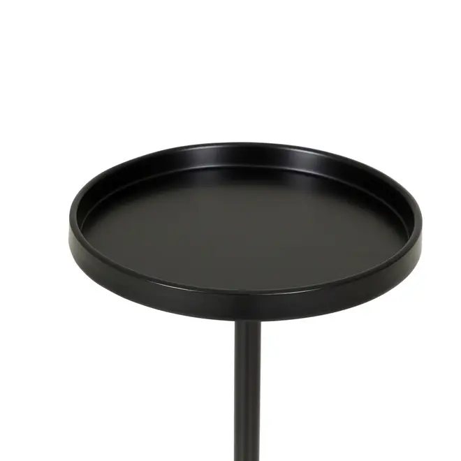 MESA LATERAL ALTA REDONDA 20 CM MULE - PRETO - Foto 2