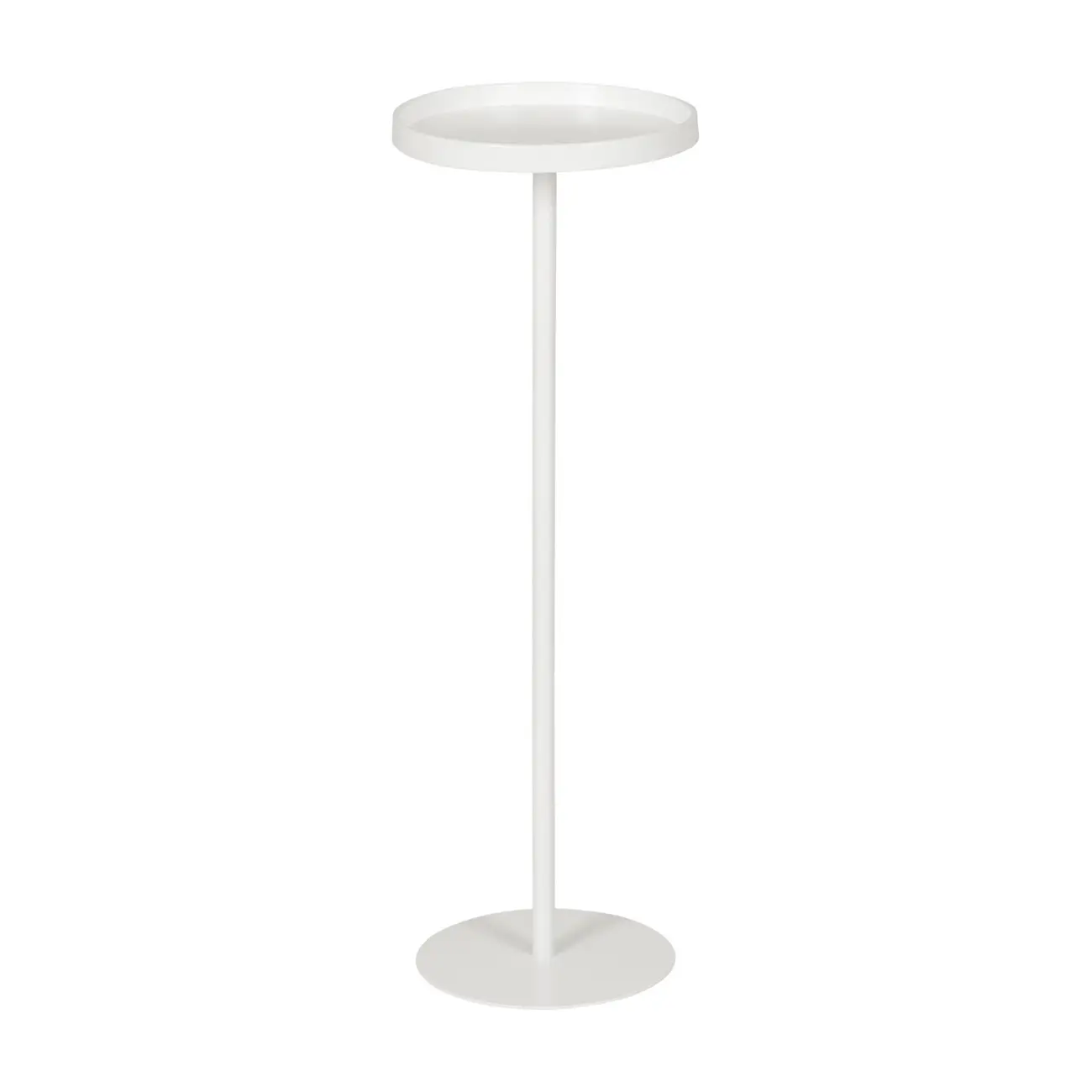 MESA LATERAL ALTA REDONDA 20 CM MULE - BRANCO - Foto 1
