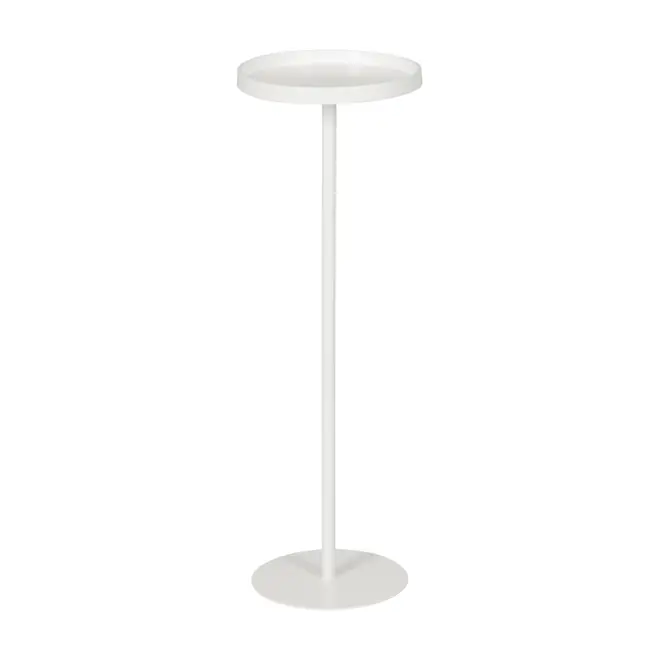 MESA LATERAL ALTA REDONDA 20 CM MULE - BRANCO - Foto 1