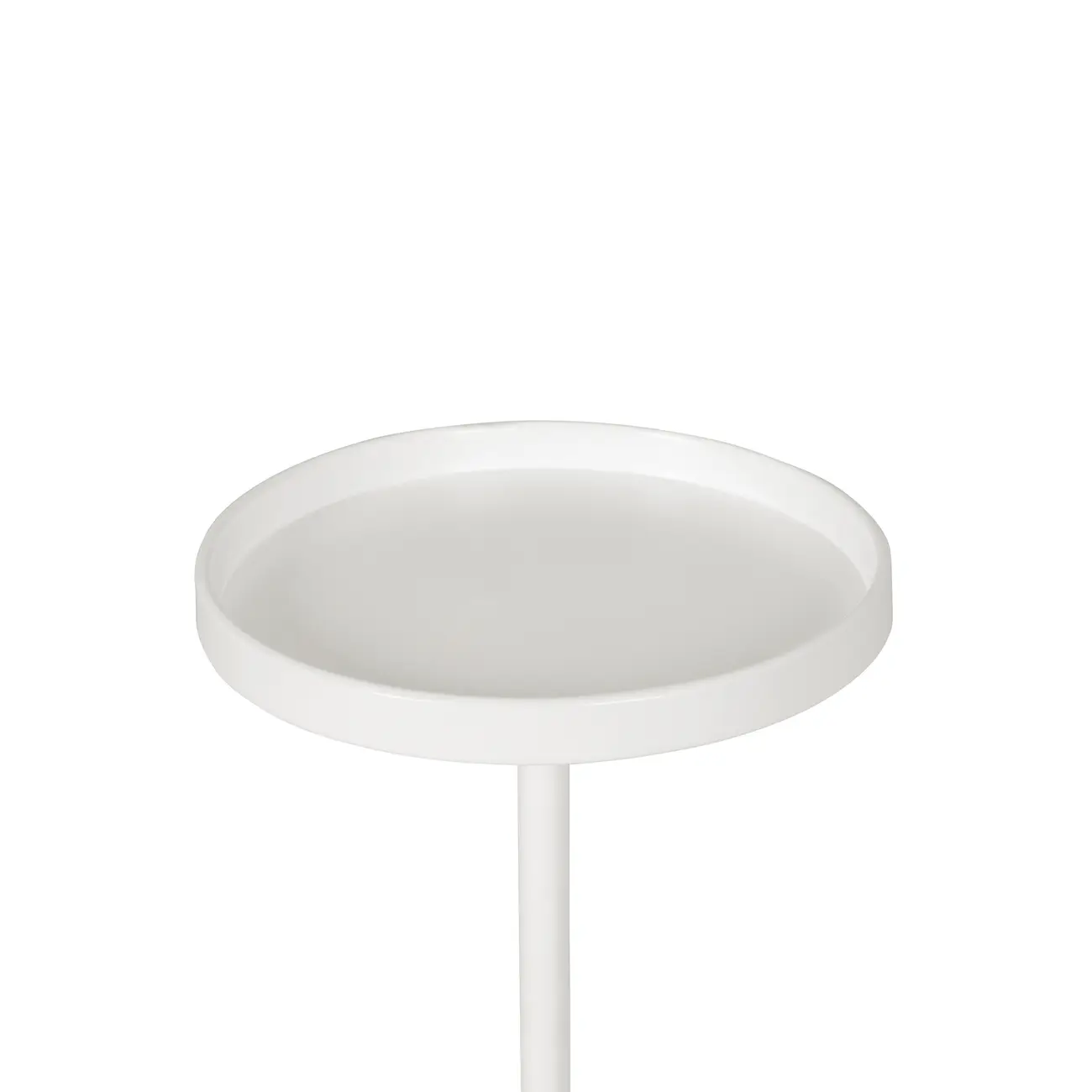 MESA LATERAL ALTA REDONDA 20 CM MULE - BRANCO - Foto 2