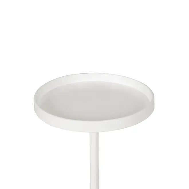 MESA LATERAL ALTA REDONDA 20 CM MULE - BRANCO - Foto 2