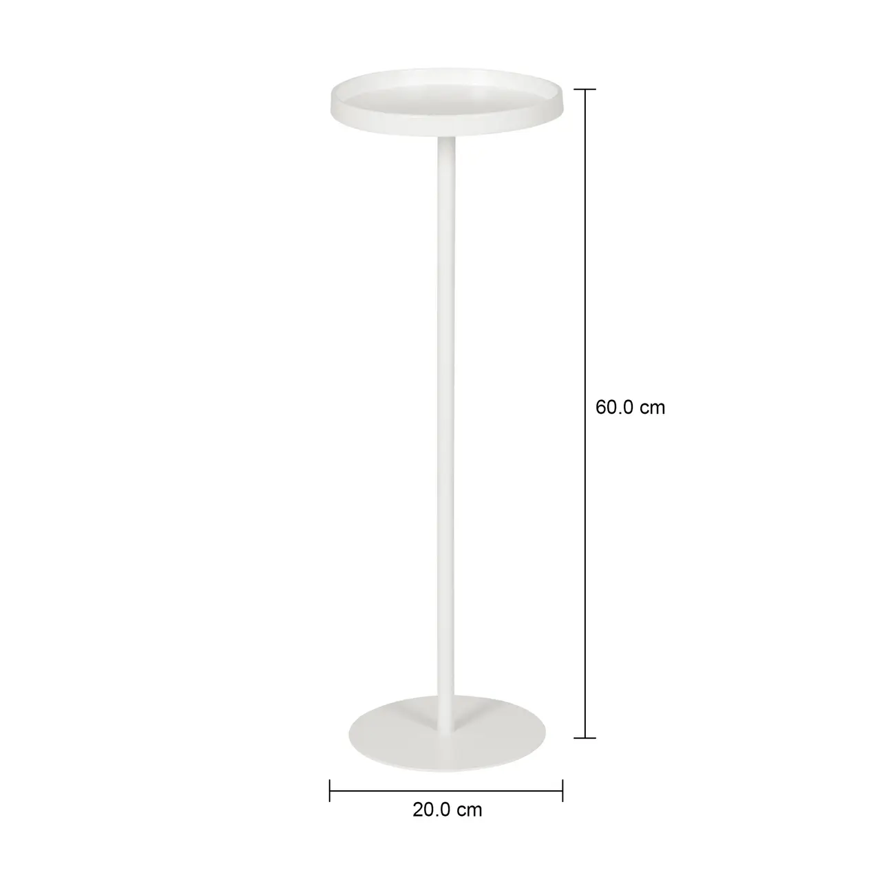MESA LATERAL ALTA REDONDA 20 CM MULE - BRANCO - Foto 4