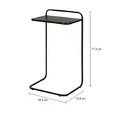 MESA LATERAL 45 CM X 35 CM LAP - PRETO - Foto 7