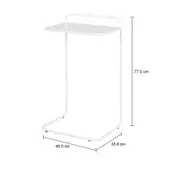 MESA LATERAL 45 CM X 35 CM LAP - BRANCO - Foto 7